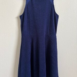 Charlies Midnight Blue Textured Midi Dress